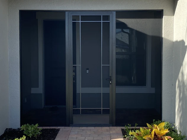 Modern outdoor patio featuring durable insulated aluminum panels, installed by AlumiPro, providing shade and energy efficiency by the poolside.